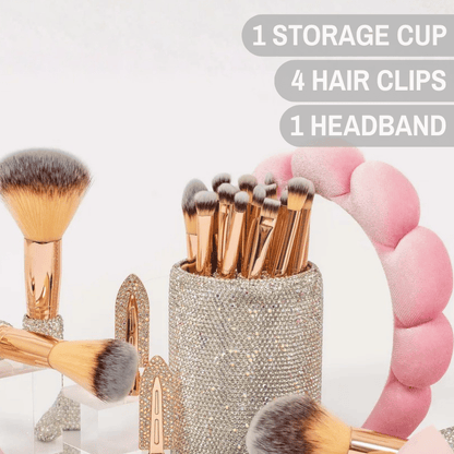 Makeup Box “Silver Pink” 30 pieces