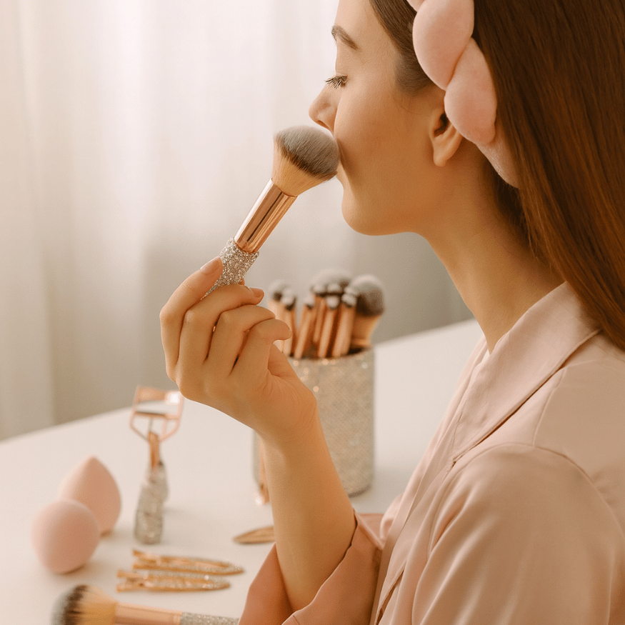 Makeup Box “Silver Pink” 30 pieces