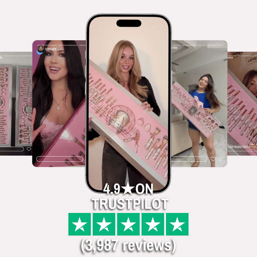 Makeup Box “Silver Pink” 30 pieces